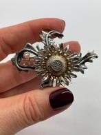 A311 Prachtige zilveren Schotse distelbroche, Sieraden, Tassen en Uiterlijk, Antieke sieraden, Ophalen of Verzenden, Zilver, Broche