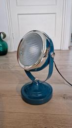 RETRO - metalen tafel/vloer lamp, petrol, Huis en Inrichting, Lampen | Tafellampen, Ophalen, Zo goed als nieuw, Minder dan 50 cm