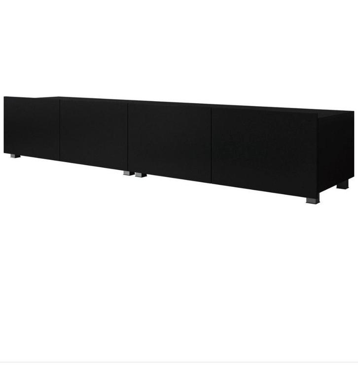 Zwarte TV Kast - Kant en klaar, 2 meter breed (2x 1 meter), Huis en Inrichting, Kasten | Televisiemeubels, Gebruikt, Minder dan 100 cm