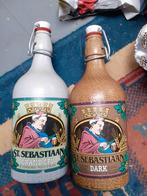 2 stenen bierflesjes,  bierkruiken St. Sebastiaan, Ophalen of Verzenden, Zo goed als nieuw