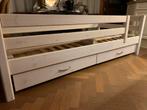 Flexa bed white wash met uitval beveiliging, Ophalen, 85 tot 100 cm, Gebruikt, Hoogslaper of Stapelbed