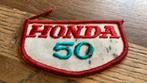 Honda 50 naaiembleem,  8,5 x 5,5 cm, Ophalen of Verzenden, Zo goed als nieuw, Reclamebord