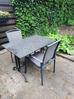 Tafelbladen graniet zwart impala., Tuin en Terras, Ophalen, Rechthoekig, Aluminium