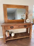 Mooie eikenhouten spiegel!, Ophalen, Zo goed als nieuw, 100 tot 125 cm, Minder dan 100 cm