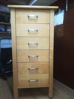 hoge Varde ladenkast, Huis en Inrichting, Kasten | Ladekasten, Ophalen, Gebruikt, 5 laden of meer, Grenenhout