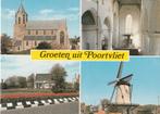 POORTVLIET Kerk Plantsoen Molen Groeten, Verzamelen, Ansichtkaarten | Nederland, Verzenden, 1980 tot heden, Ongelopen, Zeeland