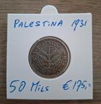 Zilveren Palestijnse 50 mils munt uit 1931., Ophalen of Verzenden, Overige landen, Zilver