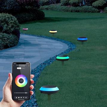 4x HOMEYLUX SMART SOLAR TUINSPOTS | SPOTS LED | WIFI APP  beschikbaar voor biedingen