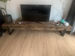 Mooi dressoir / televisie meubel van 2 treinbielzen.Zwaar!, Ophalen, Zo goed als nieuw, 200 cm of meer, Minder dan 100 cm