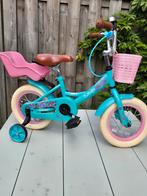 Nogan kinderfiets, 12 inch, mandje, poppenzitje met slot, Ophalen, Zijwieltjes, Nogan, Minder dan 16 inch