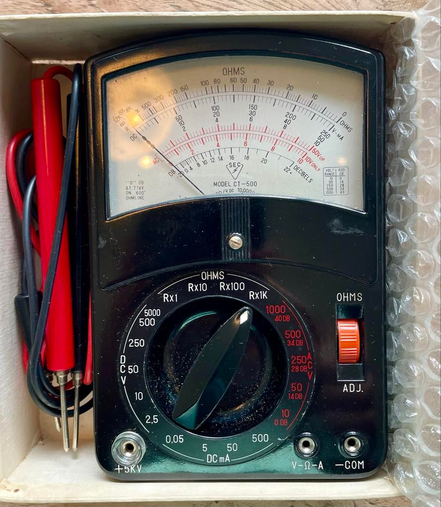 Vintage CT-500 Volt Ohm Meter, Doe-het-zelf en Verbouw, Meetapparatuur, Ophalen of Verzenden, Gebruikt, Multimeter