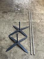 Beachflag mast 4meter met stalen voet, Ophalen, Zo goed als nieuw