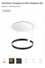 Occhio Mito Sospeso 60 cm air matzwart, witte plafondplaat, Ophalen, Zo goed als nieuw, Rond