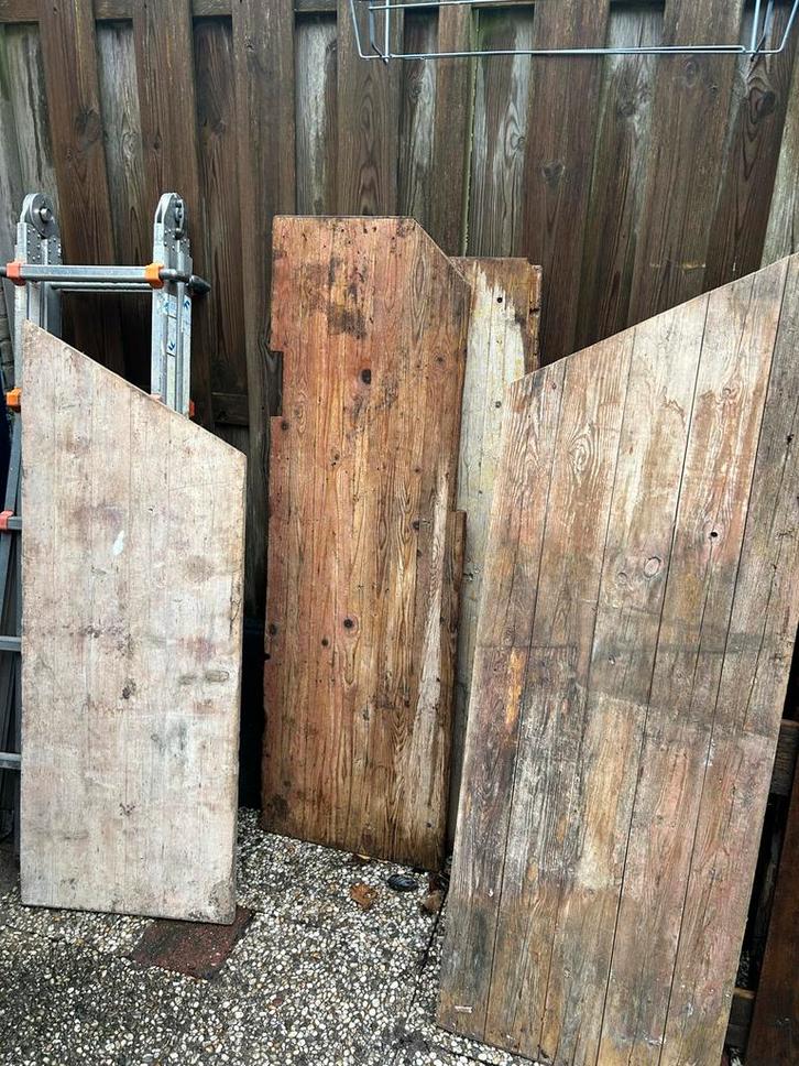 Houten Planken - Steigerhout Bekisting, Doe-het-zelf en Verbouw, Hout en Planken, Gebruikt, Plank, Steigerhout, 200 tot 250 cm