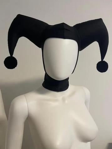 Zwarte Hofnar Muts / Nar Narren Hoed Masker  beschikbaar voor biedingen