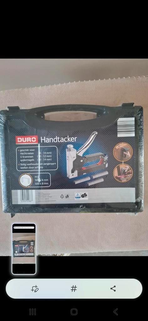 Duro Handtacker - Nieuw in Koffer, Doe-het-zelf en Verbouw, Gereedschap | Handgereedschap, Nieuw, Ophalen of Verzenden