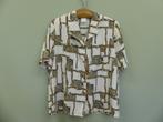 Vintage blouse overhemd korte mouw sjaalprint | HIP 2eHands, Gedragen, Maat 42/44 (L), Vintage, Ophalen of Verzenden