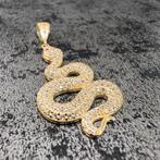 14k gouden slang kettinghanger, Ophalen of Verzenden, Nieuw, Goud