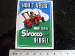 sticker hou 't veilig met een Sirocco beugel tractoren, Verzamelen, Stickers, Verzenden, Zo goed als nieuw, Merk