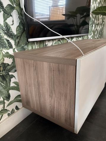 IKEA Besta TV Meubel - Walnoot/Roomwit - afbeelding 4