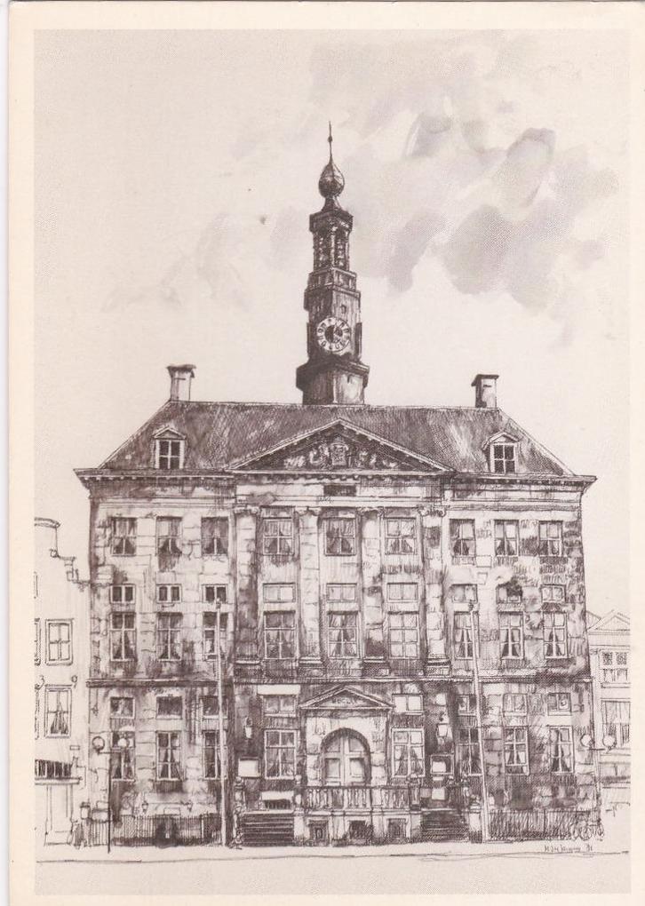 den bosch naar tek marius jansen    raadhuis, Verzamelen, Ansichtkaarten | Nederland, Noord-Brabant, Voor 1920, Ophalen of Verzenden