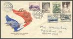 Nederland FDC E1a Met Adres Zomerzegels 1950, Ophalen of Verzenden, Beschreven, Nederland