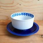 Arzberg Cannelee sauskom juskom blauw wit, Ophalen of Verzenden, Zo goed als nieuw, Kom(men), Overige stijlen