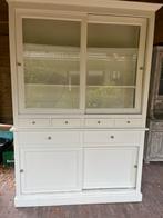 Witte vitrine servieskast van ‘Het Kabinet’, Huis en Inrichting, Ophalen, Gebruikt, 200 cm of meer, 150 tot 200 cm
