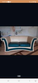 lederen  tweezits bankje, Huis en Inrichting, Banken | Sofa's en Chaises Longues, Ophalen, Tweepersoons, Zo goed als nieuw, Minder dan 150 cm