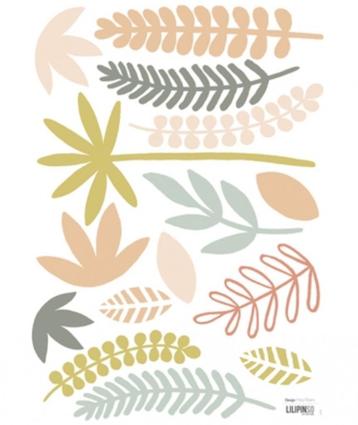 Muursticker Decoratiesticker Bladeren Roze Lilipinso beschikbaar voor biedingen