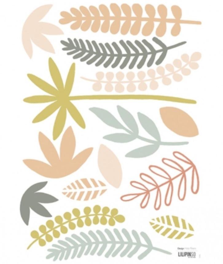 Muursticker Decoratiesticker Bladeren Roze Lilipinso, Kinderen en Baby's, Kinderkamer | Inrichting en Decoratie, Nieuw, Wanddecoratie