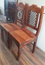 Stoelen, Teakhout, Eetkamer- of Sier stoelen, Ophalen, Gebruikt, Bruin