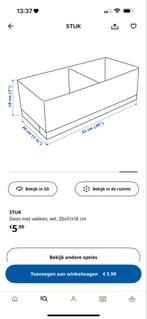 IKEA STUK Doos met Vakken - Wit, Ophalen, Zo goed als nieuw