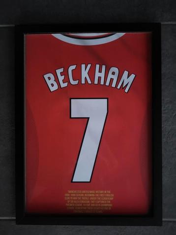 Ingelijste poster David Beckham Manchester United 1998-1999 beschikbaar voor biedingen