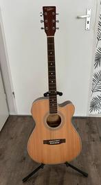 Akoestische Gitaar met Standaard en Tas, Muziek en Instrumenten, Ophalen, Gebruikt, Western- of Steelstringgitaar, Met (piezo-)element