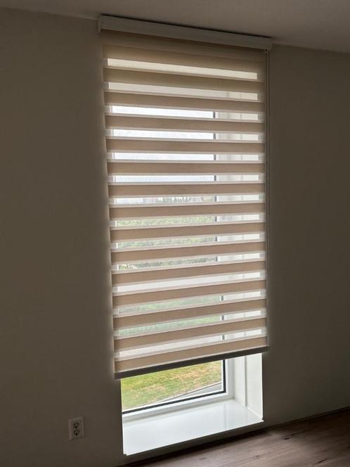 duo rolgordijn, Huis en Inrichting, Stoffering | Gordijnen en Lamellen, Zo goed als nieuw, 200 cm of meer, 100 tot 150 cm, Beige