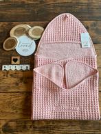 Baby girl wikkeldoek met capuchon wafel licht roze prenatal, Ophalen of Verzenden, Nieuw, Deken