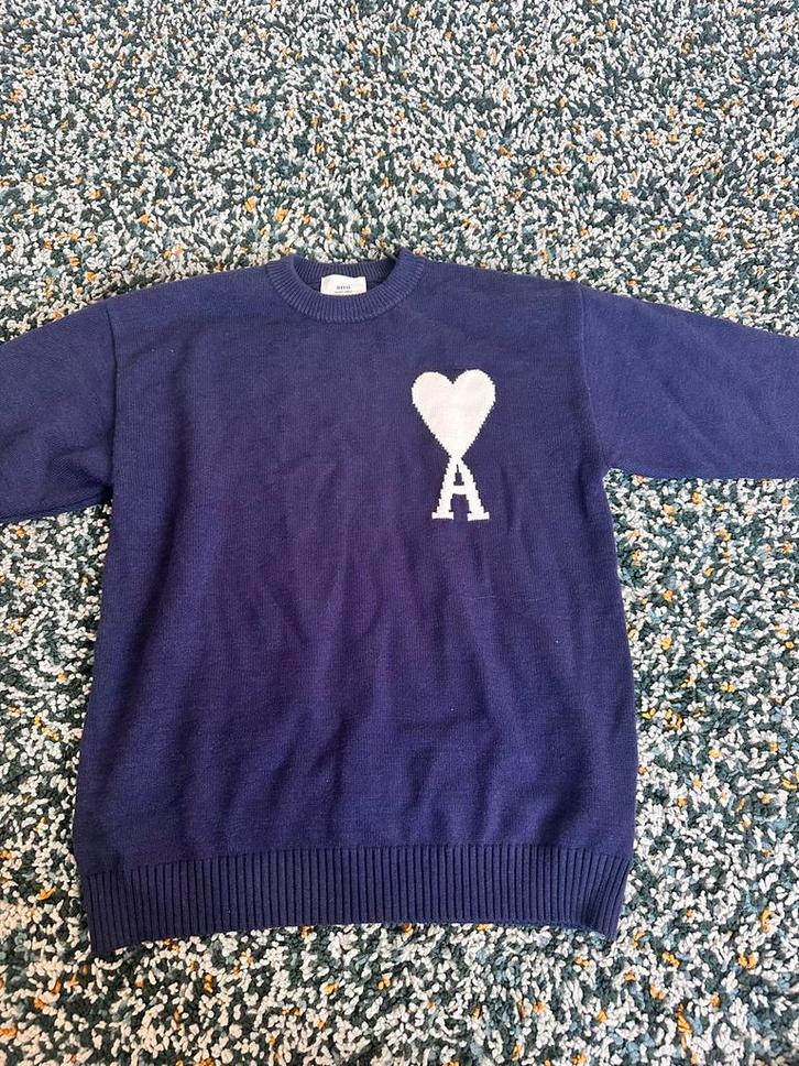 Nieuwe Ami Paris trui - Maat S, Kleding | Heren, Truien en Vesten, Nieuw, Maat 46 (S) of kleiner, Blauw, Ophalen of Verzenden