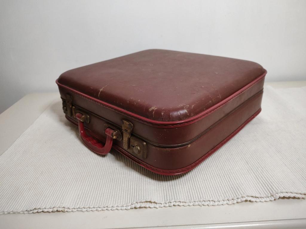 K461 VINTAGE stewardess  koffer donkerrood, Overige materialen, Gebruikt, -, -