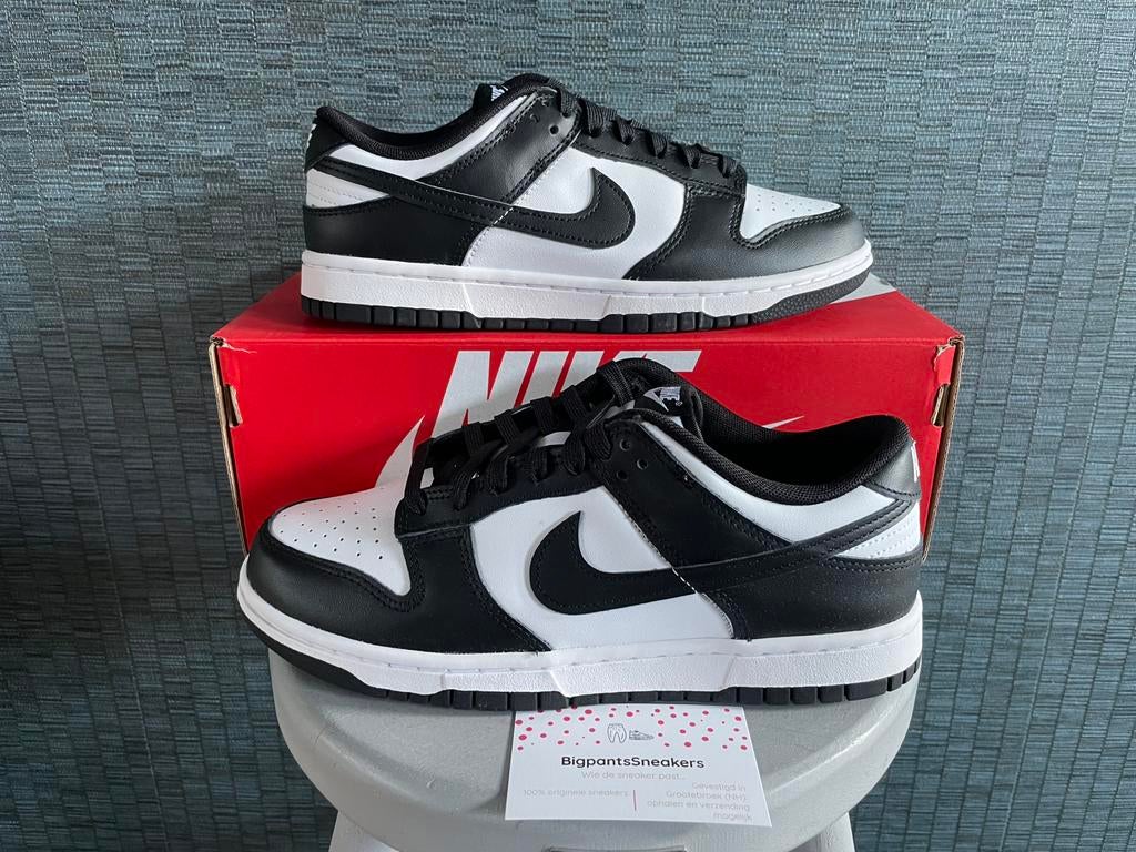 Nike Dunk Low Retro EU 41 Panda Black White, Wit, Nieuw, Ophalen of Verzenden, Sneakers of Gympen