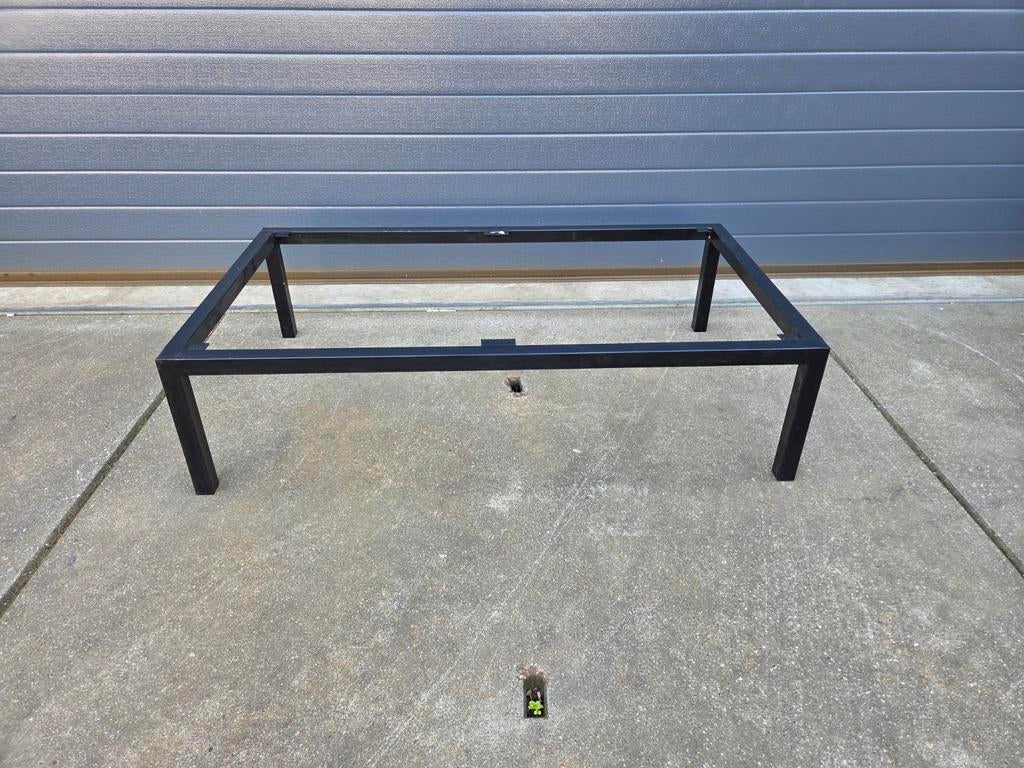 Stalen salontafel onderstel 140x80x36 cm zwart gepoedercoat, Ophalen, 100 tot 150 cm, Nieuw, Industrieel, Modern