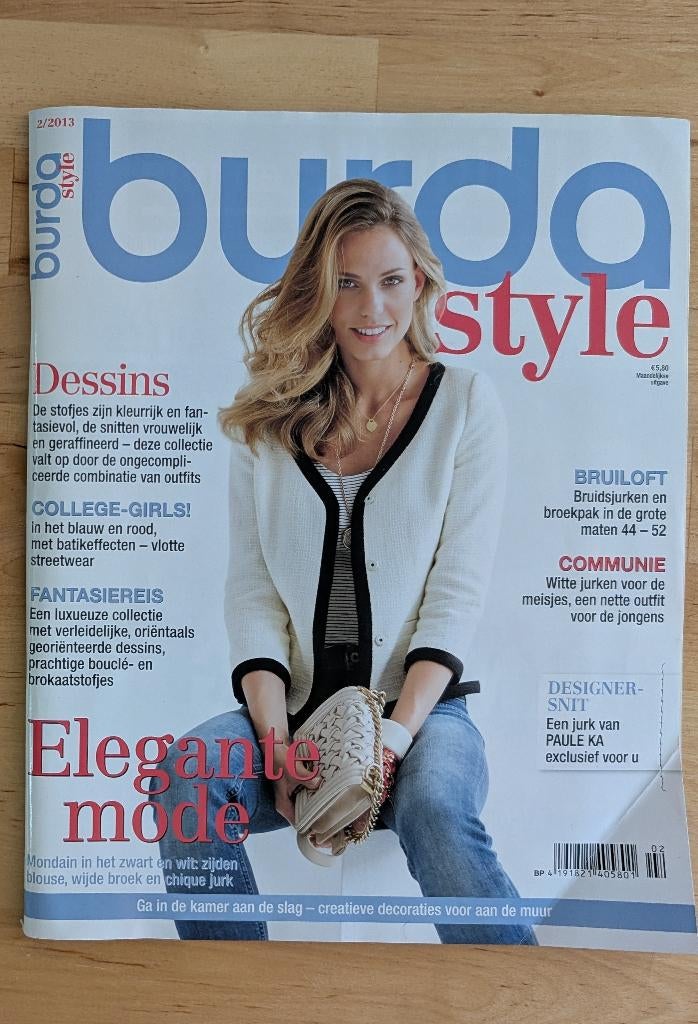 Burda style nr 2 februari 2013 bruid, communie, kaftan, Ophalen of Verzenden, Zo goed als nieuw, Vrouw, Burda