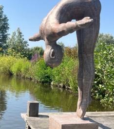 tuinbeeld, Tuin en Terras, Tuinbeelden, Ophalen, Zo goed als nieuw, Overige materialen, Mensenbeeld