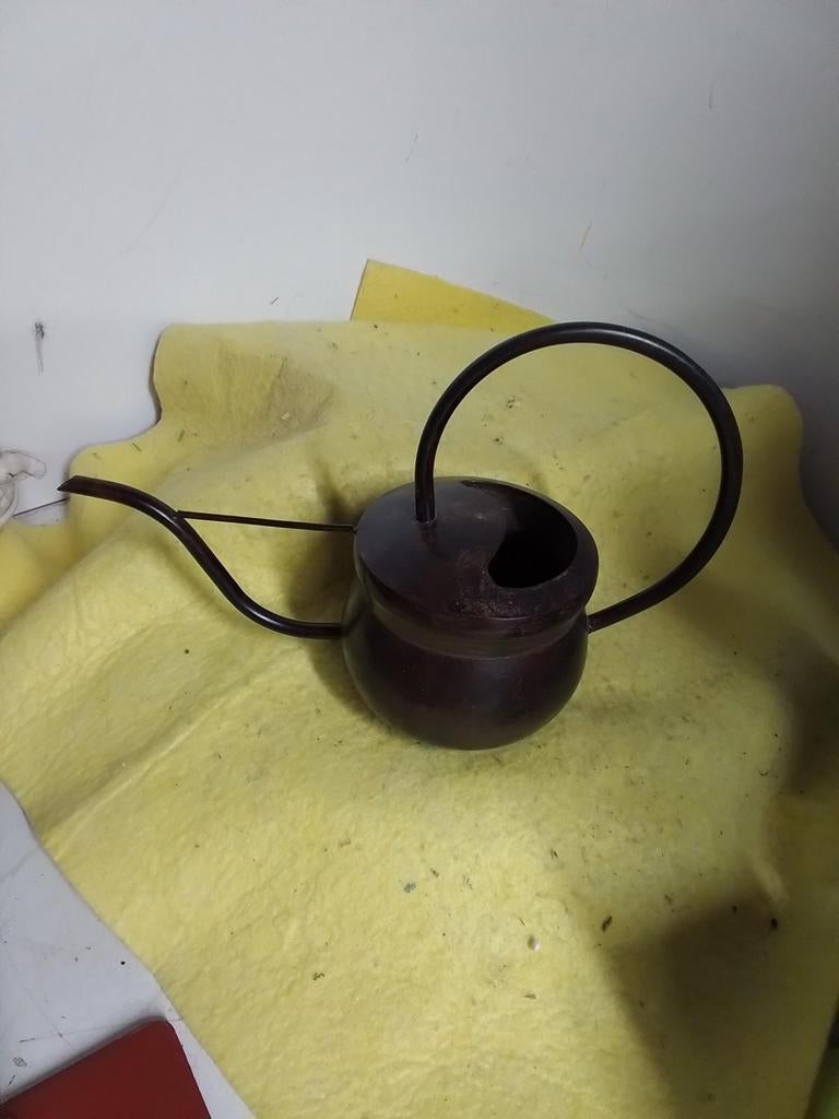 10168) antieke messing gepatineerde plantengieter, Antiek en Kunst, Ophalen of Verzenden