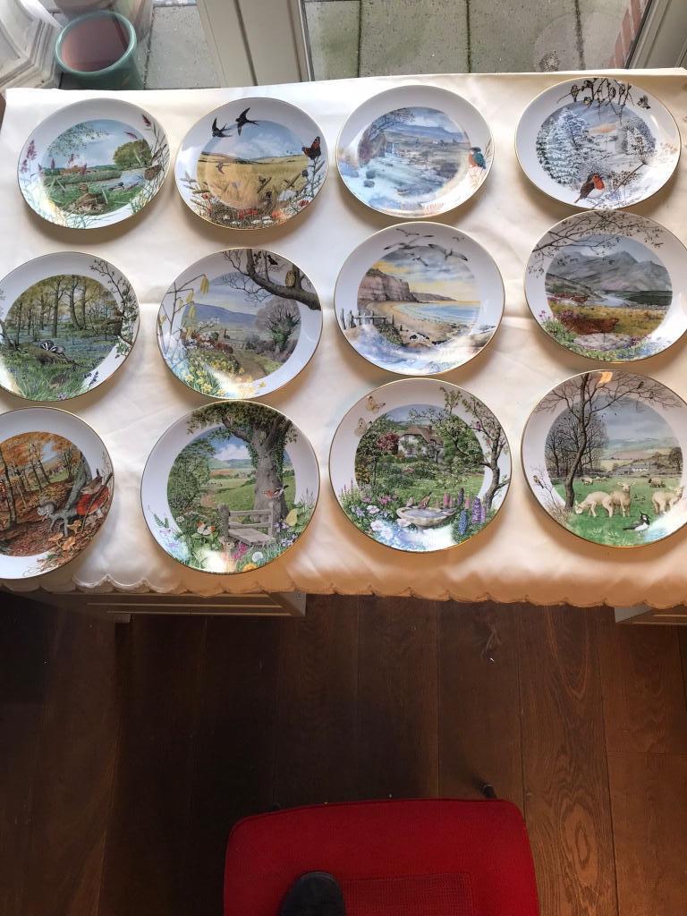 Porseleinen sierborden 4 jaargetijden, Antiek en Kunst, Ophalen of Verzenden