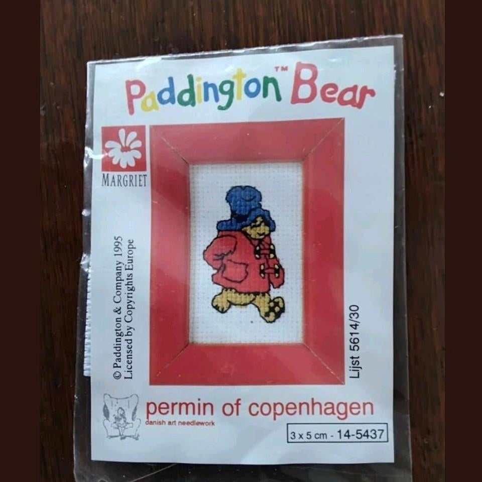 Borduurpakket  3 x 5 cm Beertje Paddington, Ophalen of Verzenden, Nieuw, Handborduren, Borduurpakket