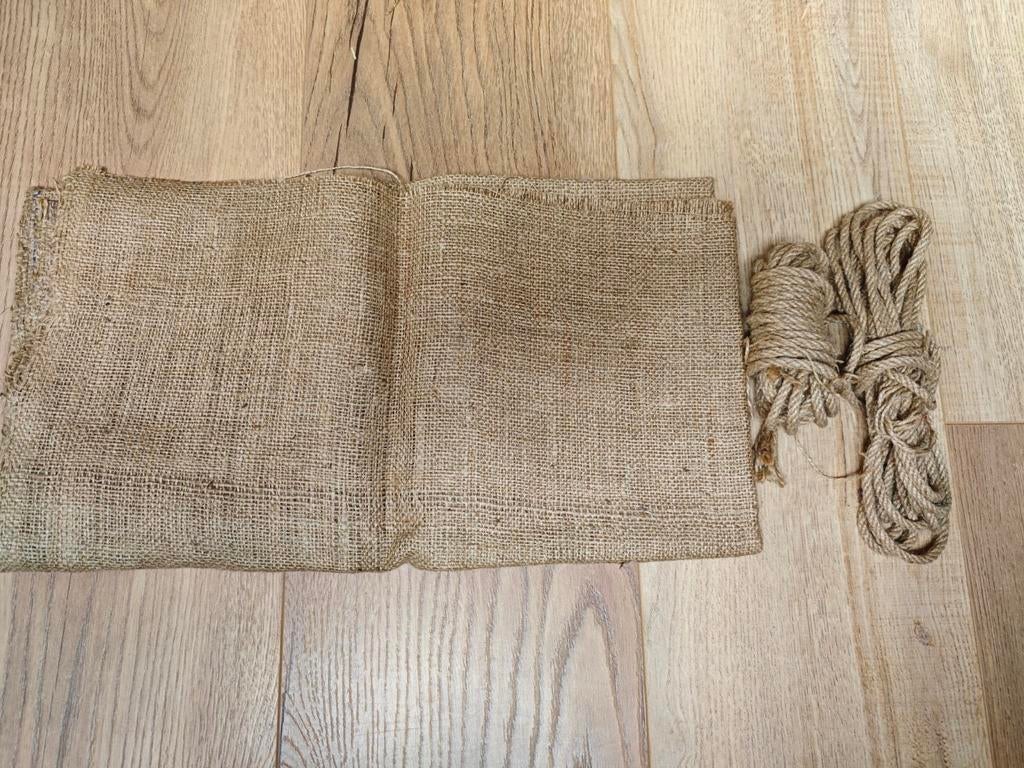 Jute stof en touw voor decoratie of knutselprojecten, Ophalen of Verzenden