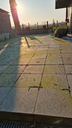 Gezaagde witte grindtegels 40x40, Tuin en Terras, Ophalen, Gebruikt, 10 m² of meer, Beton