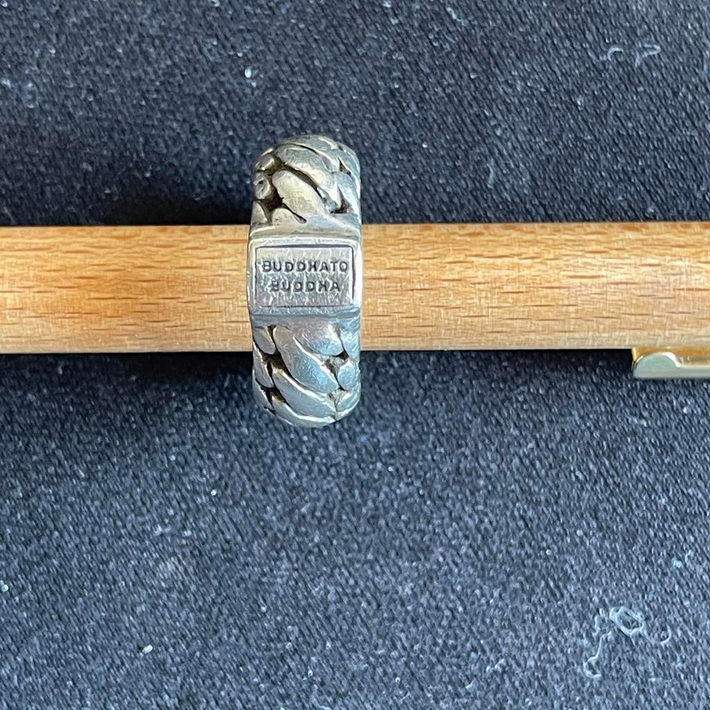 zilveren  ring boeddha ring orginale  12.52 gram 929 vrp 40€, Ophalen of Verzenden, Zo goed als nieuw, Zilver, Overige merken