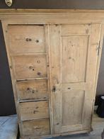 Antieke grenen kast met lades en legplanken, Ophalen of Verzenden